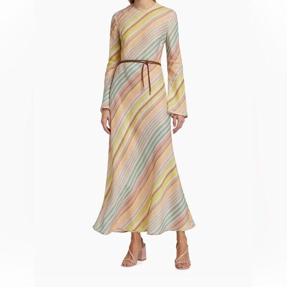 Zimmermann Halliday Striped Linen Maxi Dress size 0-2 NWT $750 - Picture 5 of 7